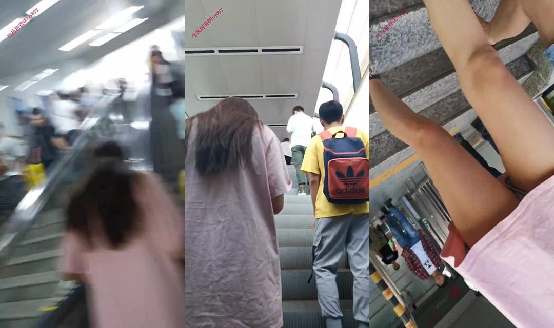 어메이징차이나 핑크원피스녀 뒤에서 몰래 싸버리는 깨짱이